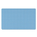 Blue And White Check Pattern Print Polyester Doormat