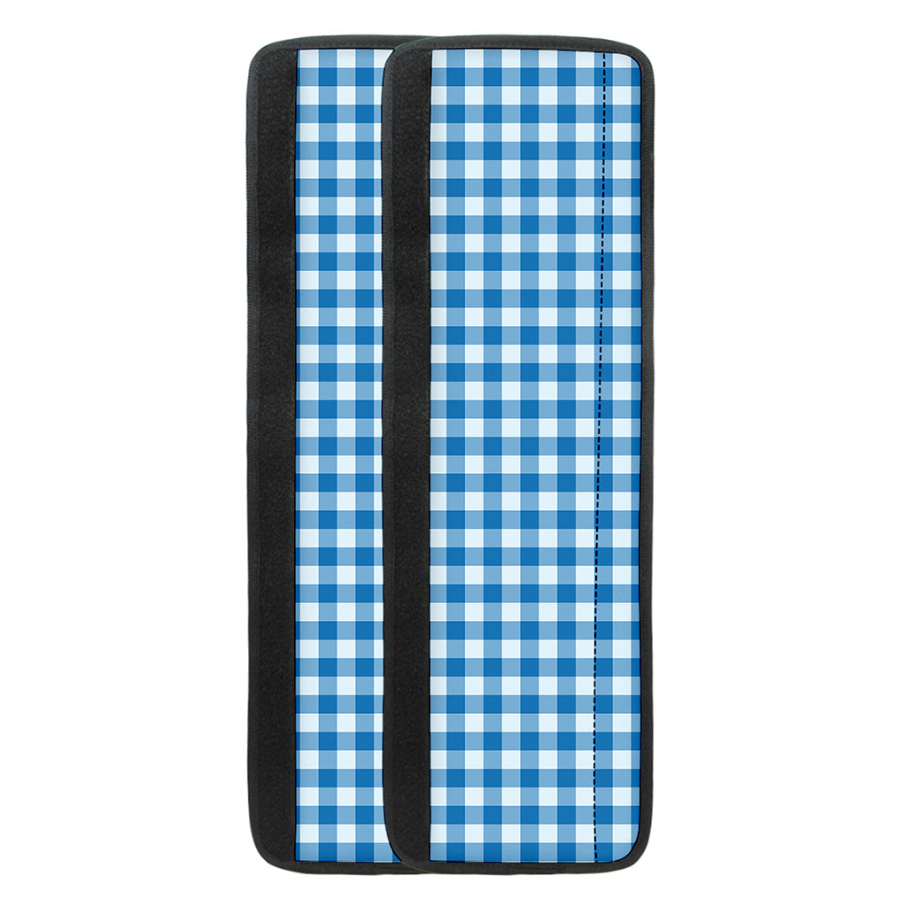 Blue And White Check Pattern Print Refrigerator Handle Covers