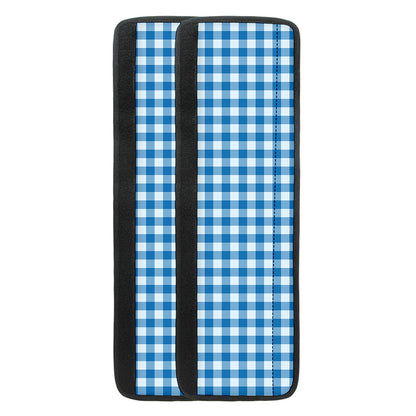 Blue And White Check Pattern Print Refrigerator Handle Covers