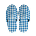 Blue And White Check Pattern Print Slippers