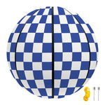Blue And White Checkered Pattern Print Basketball