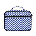 Blue And White Checkered Pattern Print Briefcase Bible Bag