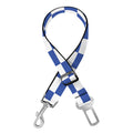 Blue And White Checkered Pattern Print Dog Seat Belt