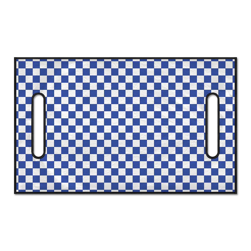 Blue And White Checkered Pattern Print Golf Cart Seat Cover