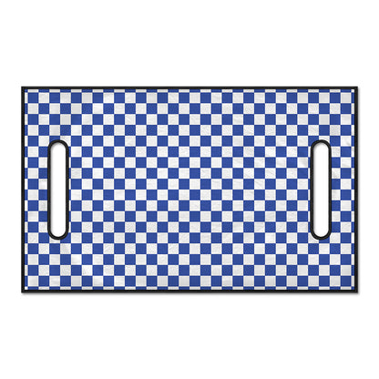 Blue And White Checkered Pattern Print Golf Cart Seat Cover