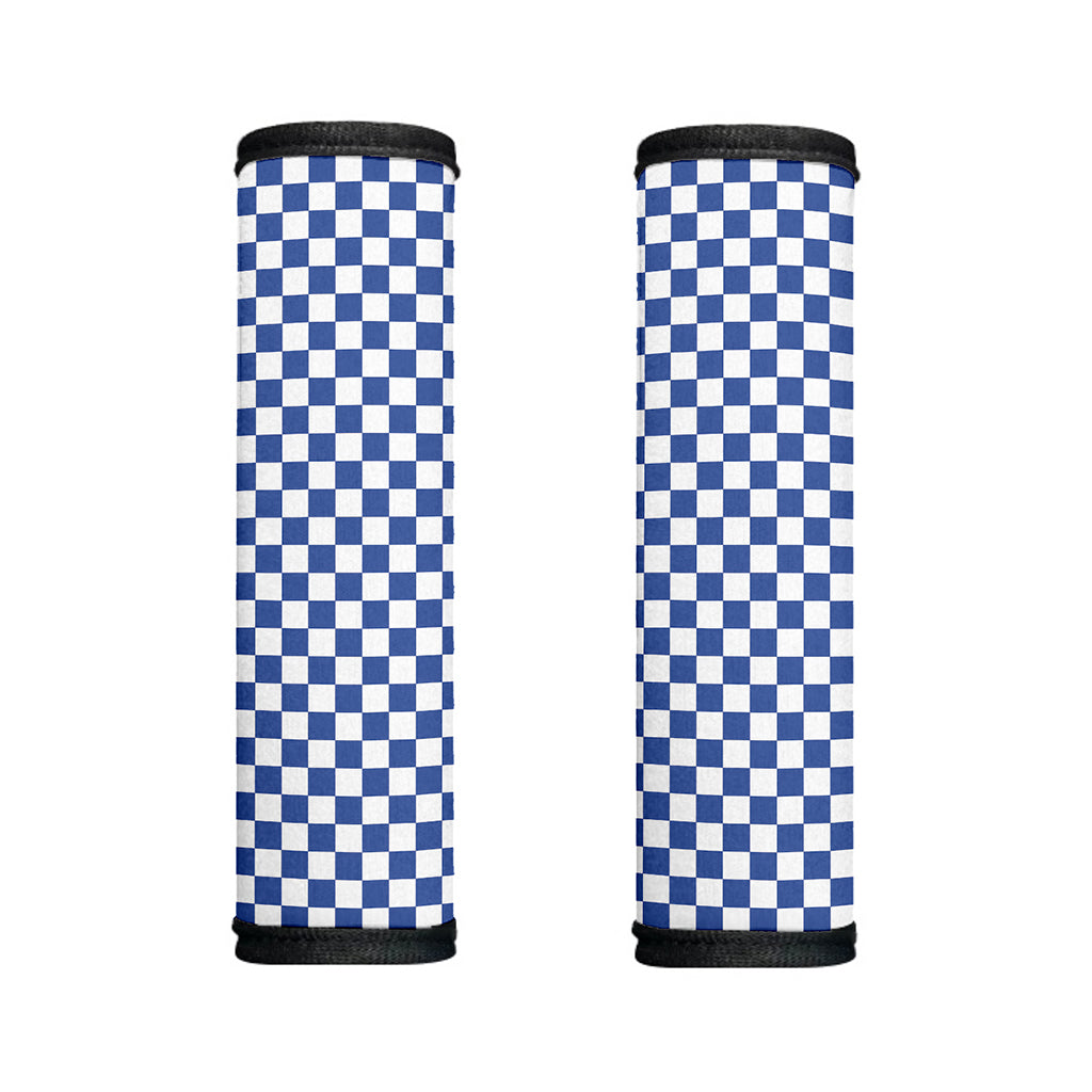 Blue And White Checkered Pattern Print Handle Covers