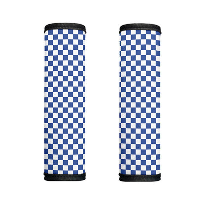 Blue And White Checkered Pattern Print Handle Covers