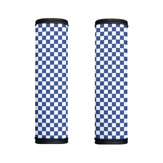Blue And White Checkered Pattern Print Handle Covers