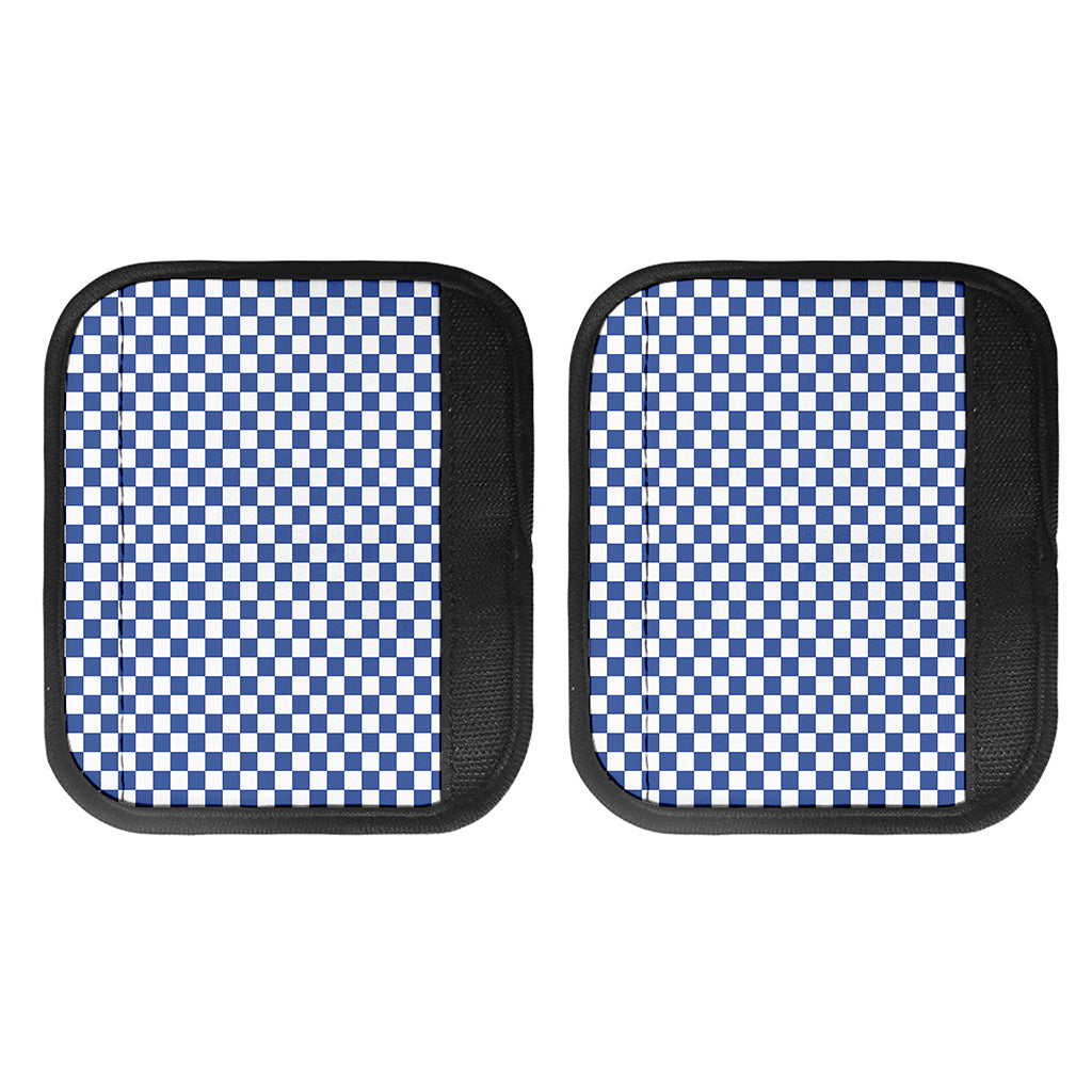 Blue And White Checkered Pattern Print Handle Covers