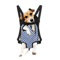 Blue And White Checkered Pattern Print Pet Carrier Backpack