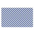 Blue And White Checkered Pattern Print Polyester Doormat