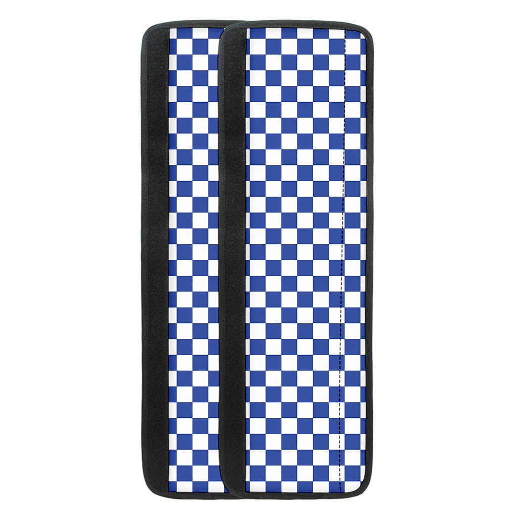 Blue And White Checkered Pattern Print Refrigerator Handle Covers