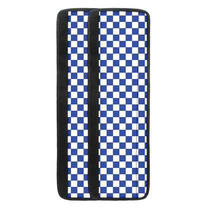 Blue And White Checkered Pattern Print Refrigerator Handle Covers