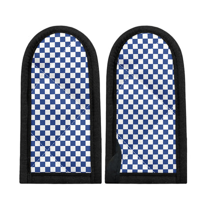 Blue And White Checkered Pattern Print Skillet Handle Cover