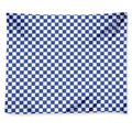 Blue And White Checkered Pattern Print Tapestry