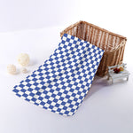 Blue And White Checkered Pattern Print Towel