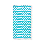 Blue And White Chevron Pattern Print Baby Crib Sheet