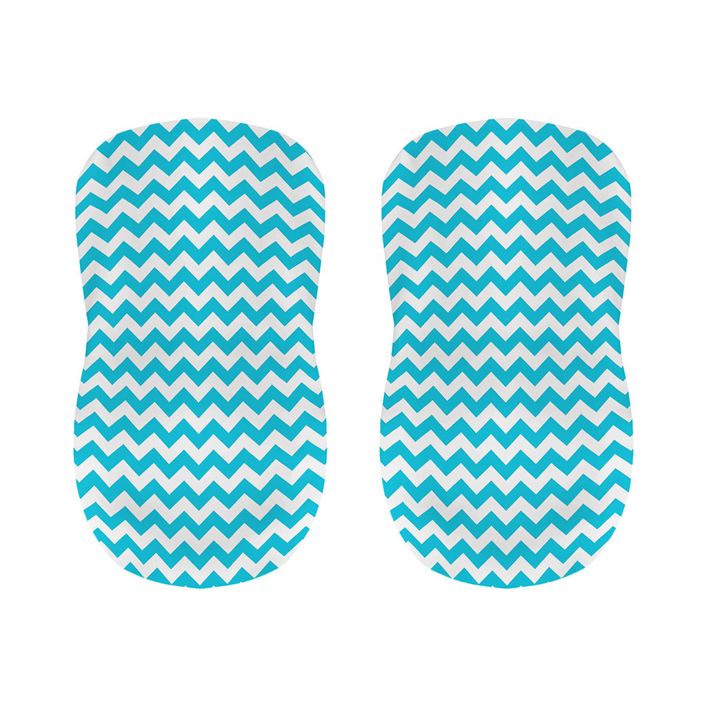 Blue And White Chevron Pattern Print Bar Stool Covers