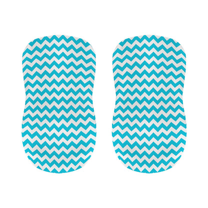Blue And White Chevron Pattern Print Bar Stool Covers