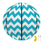 Blue And White Chevron Pattern Print Basketball