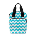 Blue And White Chevron Pattern Print Bible Tote Bag