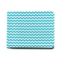 Blue And White Chevron Pattern Print Bifold Wallet