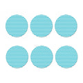 Blue And White Chevron Pattern Print Coaster Set