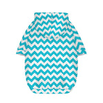 Blue And White Chevron Pattern Print Dog Zip Up Hoodie