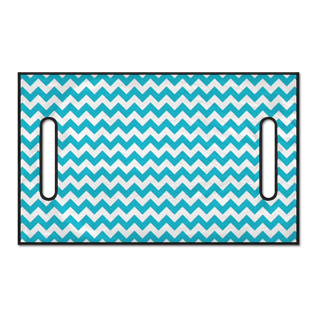 Blue And White Chevron Pattern Print Golf Cart Seat Cover