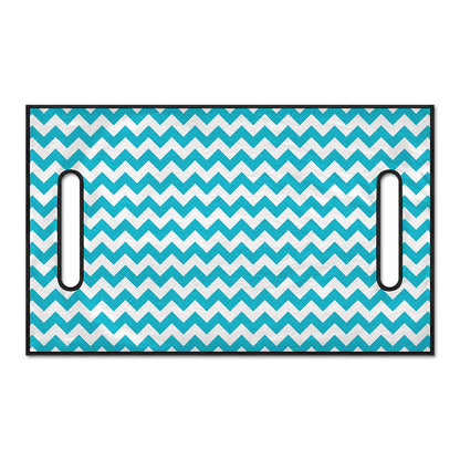 Blue And White Chevron Pattern Print Golf Cart Seat Cover