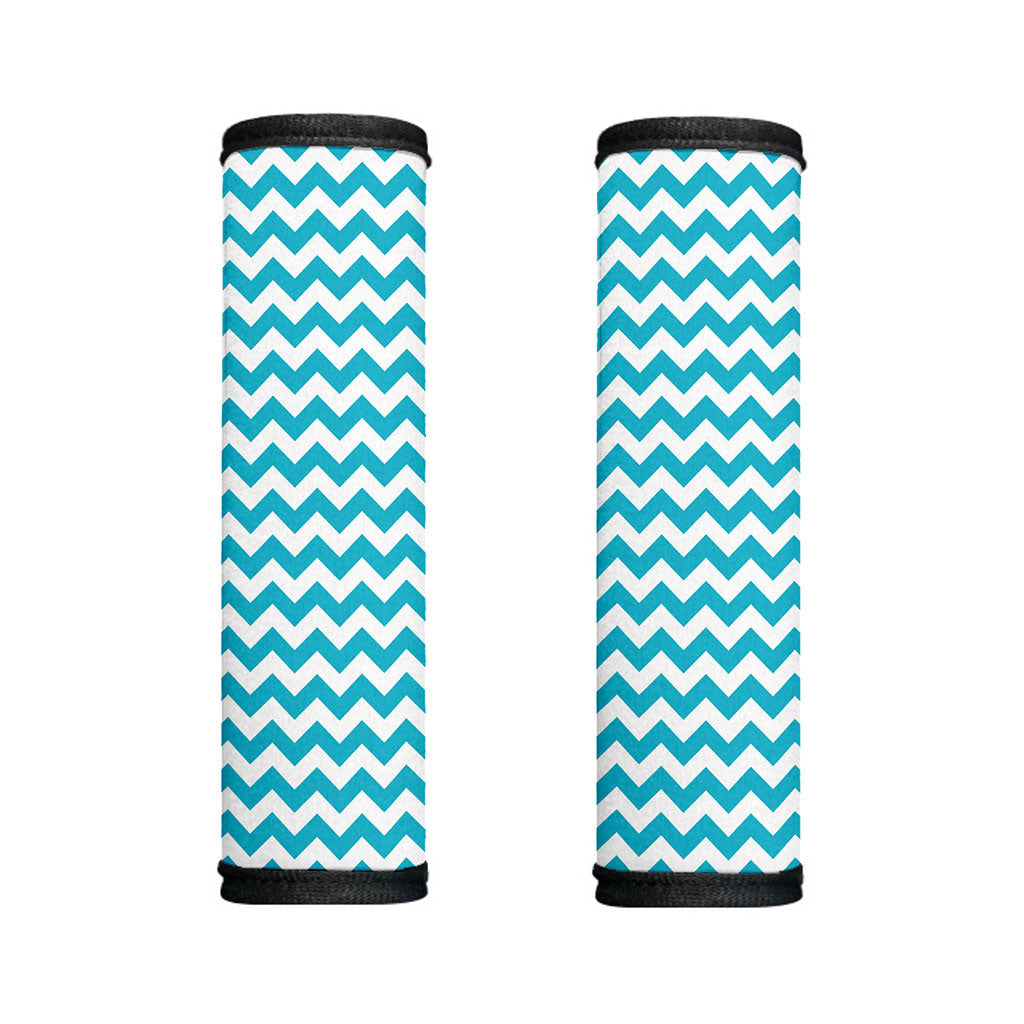 Blue And White Chevron Pattern Print Handle Covers