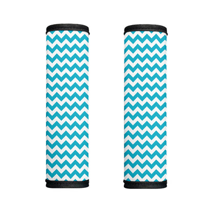 Blue And White Chevron Pattern Print Handle Covers