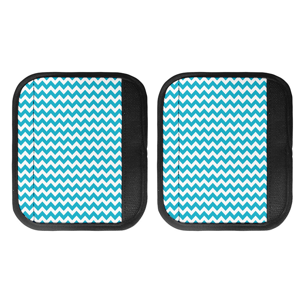 Blue And White Chevron Pattern Print Handle Covers