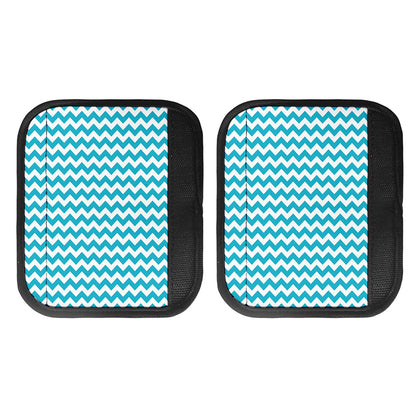 Blue And White Chevron Pattern Print Handle Covers
