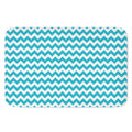 Blue And White Chevron Pattern Print Indoor Door Mat
