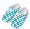 Blue And White Chevron Pattern Print Mesh Casual Shoes