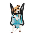 Blue And White Chevron Pattern Print Pet Carrier Backpack