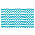 Blue And White Chevron Pattern Print Polyester Doormat
