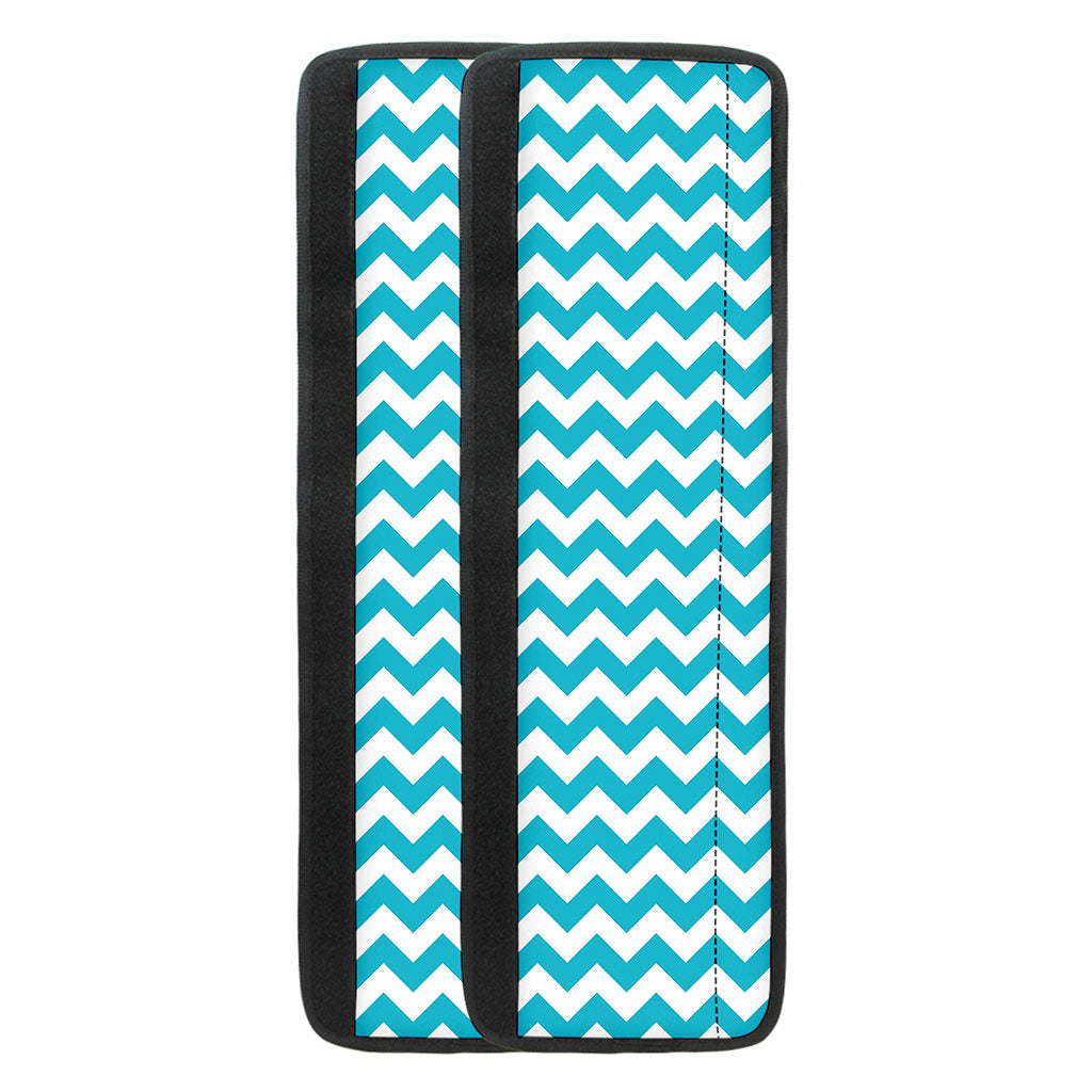 Blue And White Chevron Pattern Print Refrigerator Handle Covers