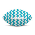 Blue And White Chevron Pattern Print Rugby Ball