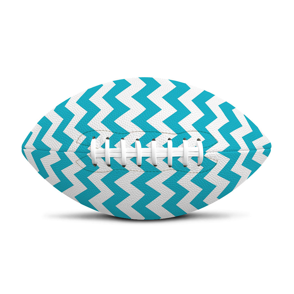 Blue And White Chevron Pattern Print Rugby Ball
