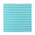 Blue And White Chevron Pattern Print Silk Bandana