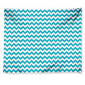 Blue And White Chevron Pattern Print Tapestry