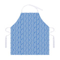 Blue And White DNA Pattern Print Adjustable Apron