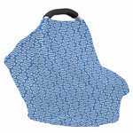 Blue And White DNA Pattern Print Baby Seat Cover
