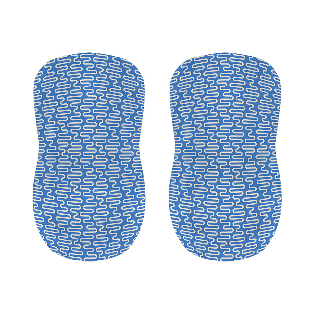 Blue And White DNA Pattern Print Bar Stool Covers