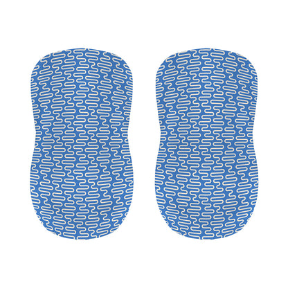 Blue And White DNA Pattern Print Bar Stool Covers