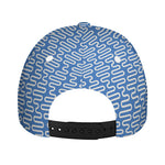 Blue And White DNA Pattern Print Baseball Cap