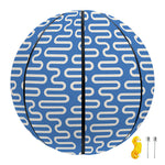 Blue And White DNA Pattern Print Basketball