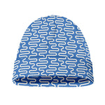Blue And White DNA Pattern Print Beanie